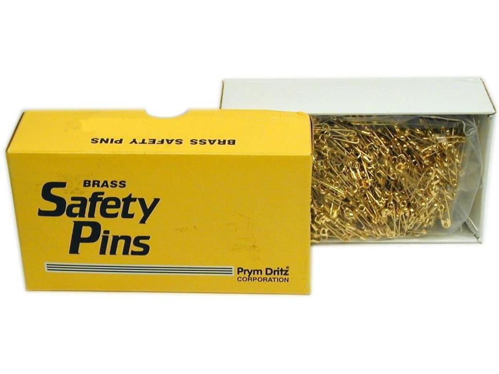 Dritz Notions Prym Bulk Safety Pins Gilt Plated Brass 0 BlkSPinGiltPlatedBrass0(Clsd)