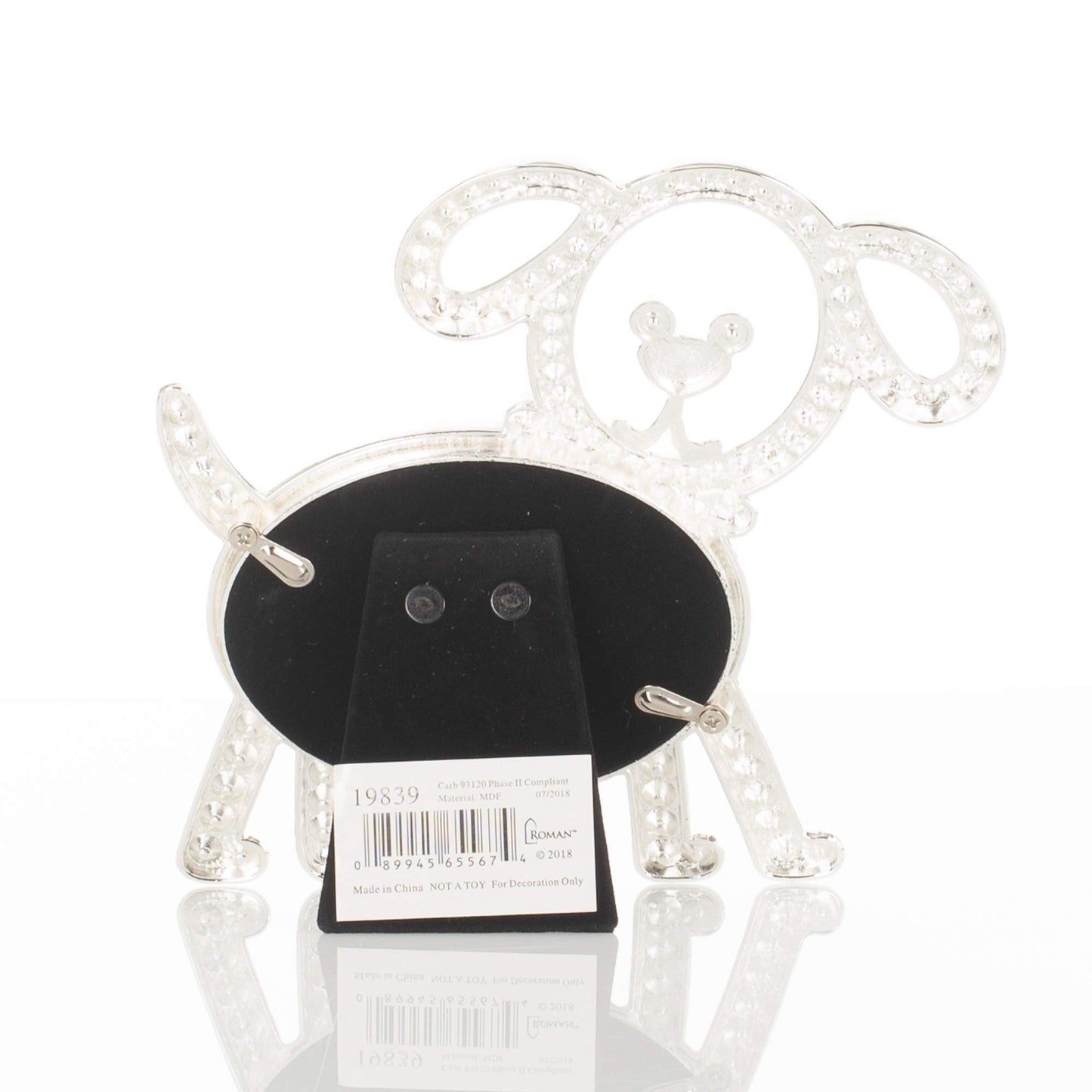 Roman Caroline Collection 5.5"H Princess Dog Outline Frame, Holds 3.5" x 2.5" Photo