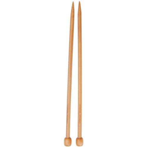 ChiaoGoo Single Point 9 inch (23cm) Bamboo Dark Patina Knitting Needle Size US 13 (9mm) 1031-13