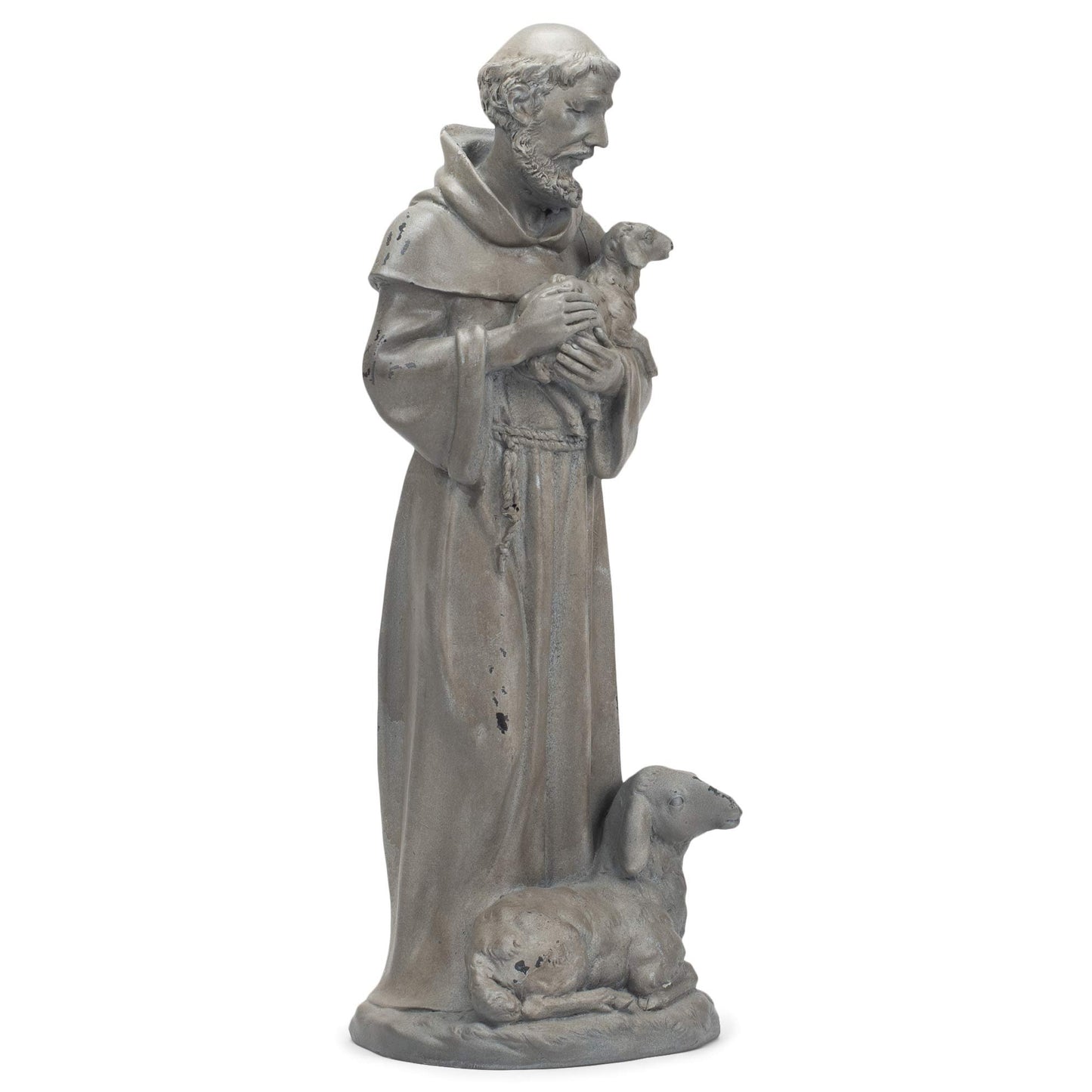 Roman – 15.25" St. Francis Garden Statue, Religious Outdoor Décor for Yard or Garden, Spiritual Gift for Nature and Animal Lovers