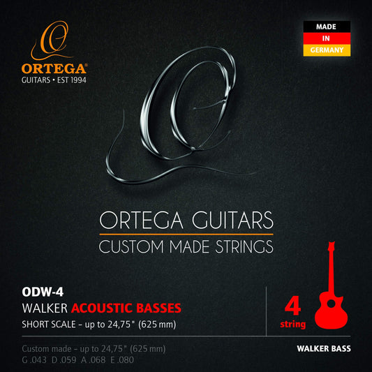 Ortega Guitars Short Scale Acoustic Bass String-Made in Germany (ODW-4)