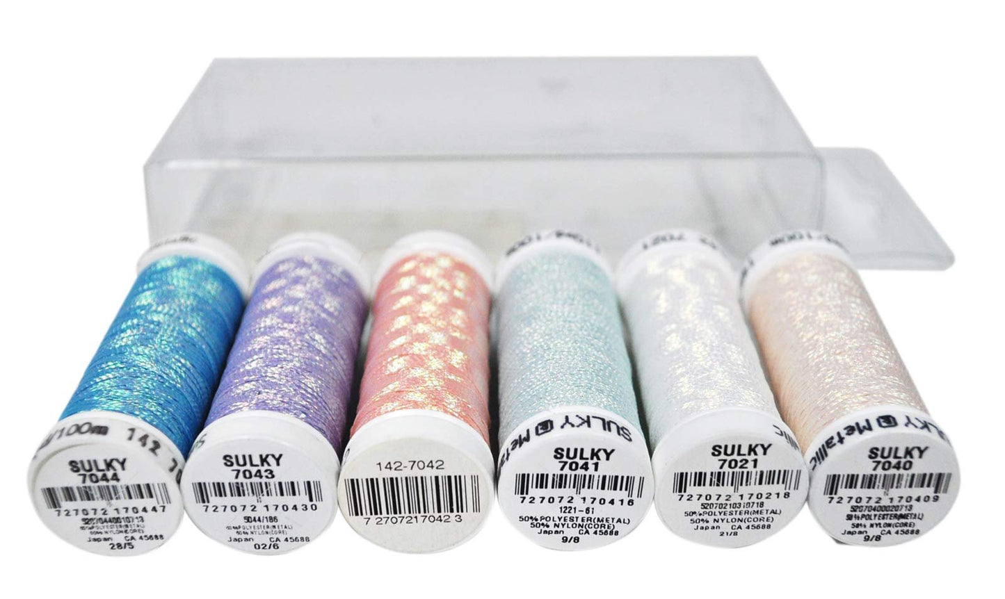 Sulky Of America 215d 40wt Original Metallic Nylon/Polyester Thread Set, 165 yd