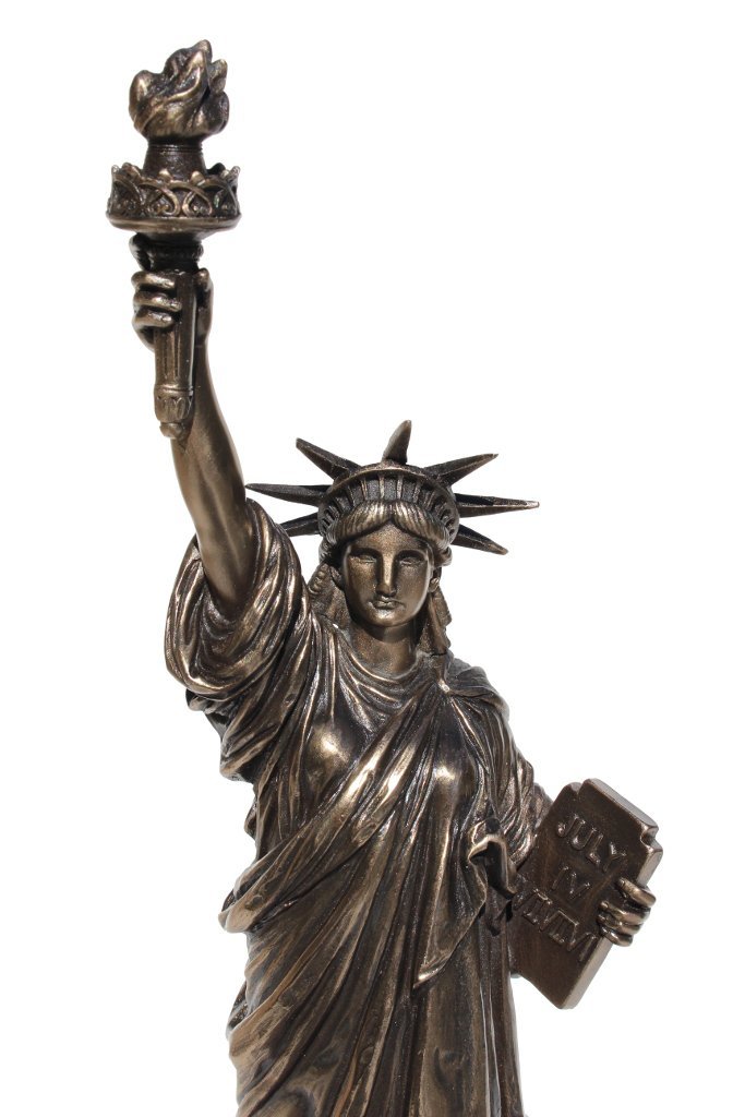 12.38 Inch The Statue of Liberty Cold Cast Bronze Sculpture Figurine