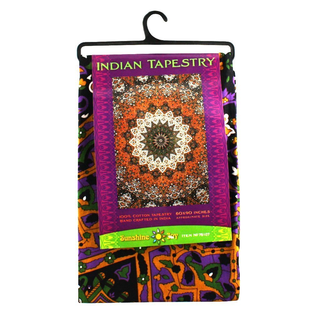 Sunshine Joy India Star Mandala Tapestry Tablecloth Beach Sheet 60x90 Inches
