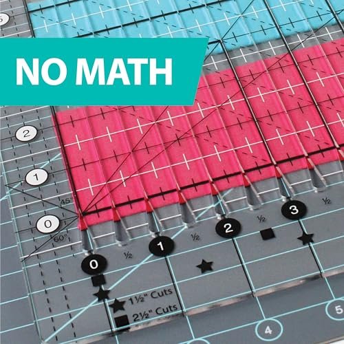 Creative Grids Stripology XL Slotted Quilting Ruler - CGRGE1XL – Made in USA, 17-3/4in x 22in, Non-Slip Grip Extra Large Acrylic Fabric Strip Cutting, Sewing, Crafting, Patchwork Ruler & Template