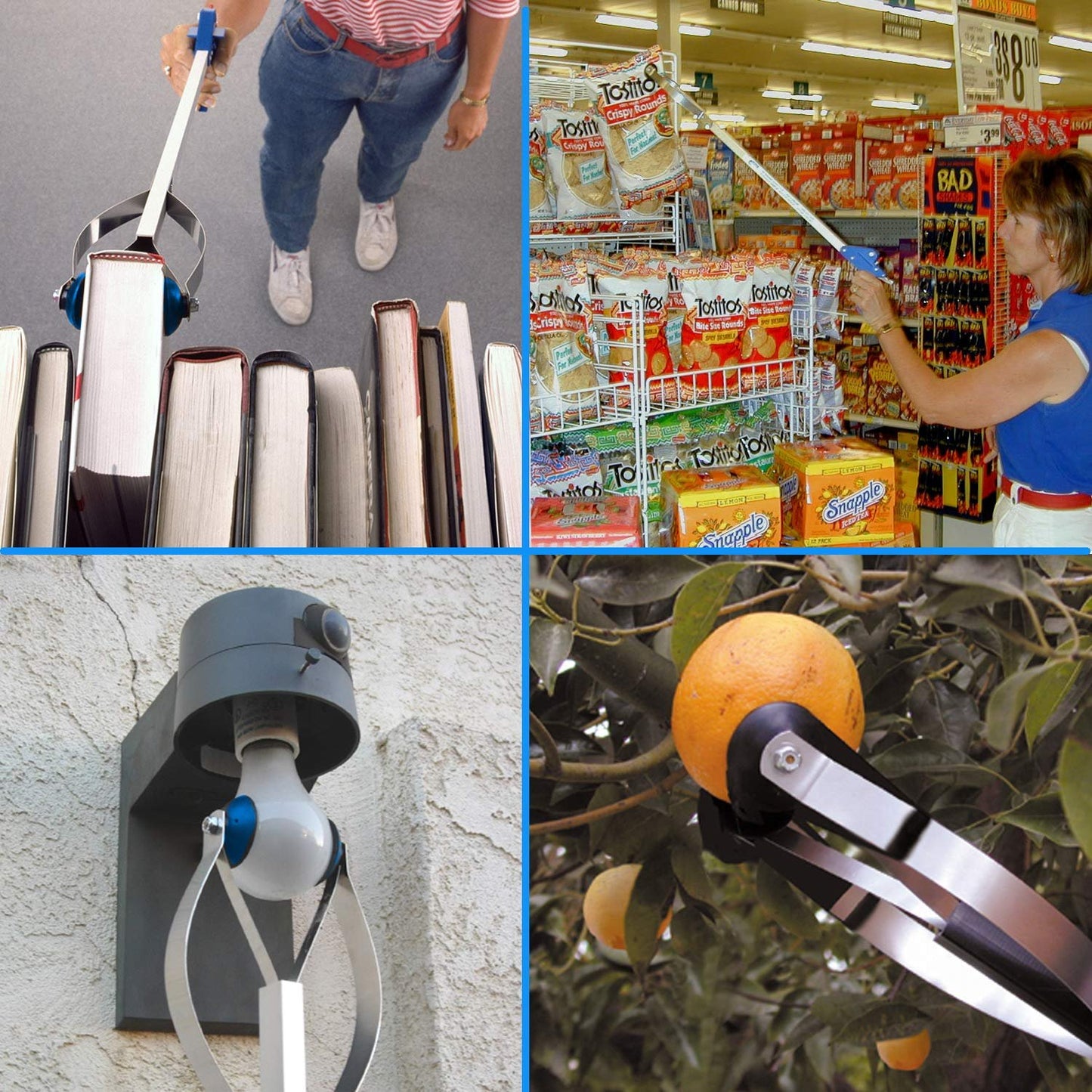 ArcMate EZ Reacher - Heavy Duty Grab-It Reaching Tool - Grabber Reacher with 4.5 Inch Jaws, Can Lift a Dime to 8 lb. Brick, Lightweight, Sturdy, Ideal for Commercial, Maintenance, Seniors, 40", 6 Pack