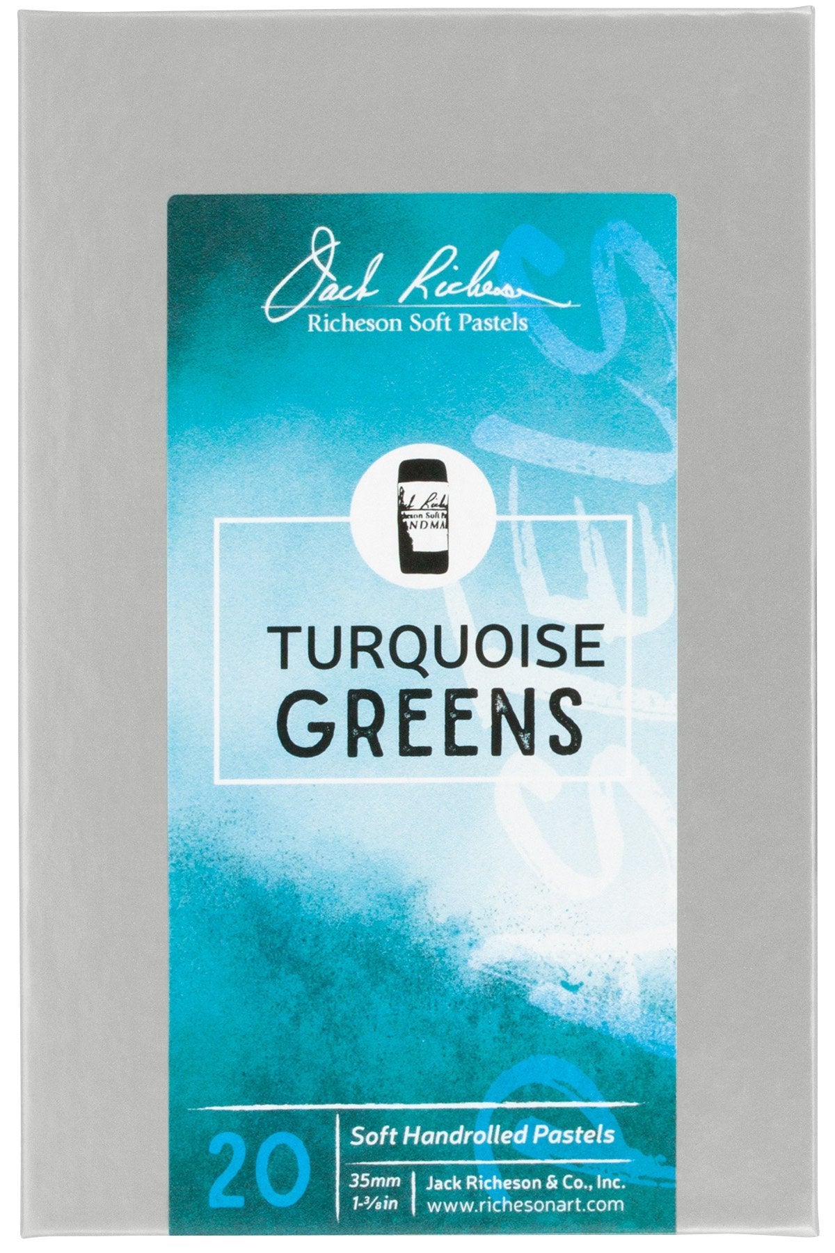 Jack Richeson 422968 Hand Rolled Soft Pastels, Turquoise Green