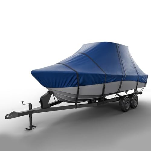Seal Skin Covers T-Top Boat Cover, Waterproof & Heavy-Duty Cover for Center Console Boats, Fits 26' L & 108" W, UV & Fade Resistant, Secure Fit with Straps for All-Weather Protection