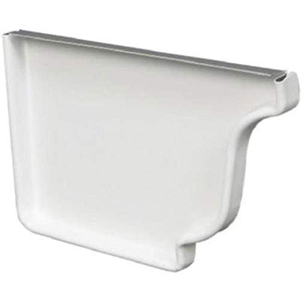 AMERIMAX HOME PRODUCTS 19005 4-Inch Galvanized Left End Cap, White