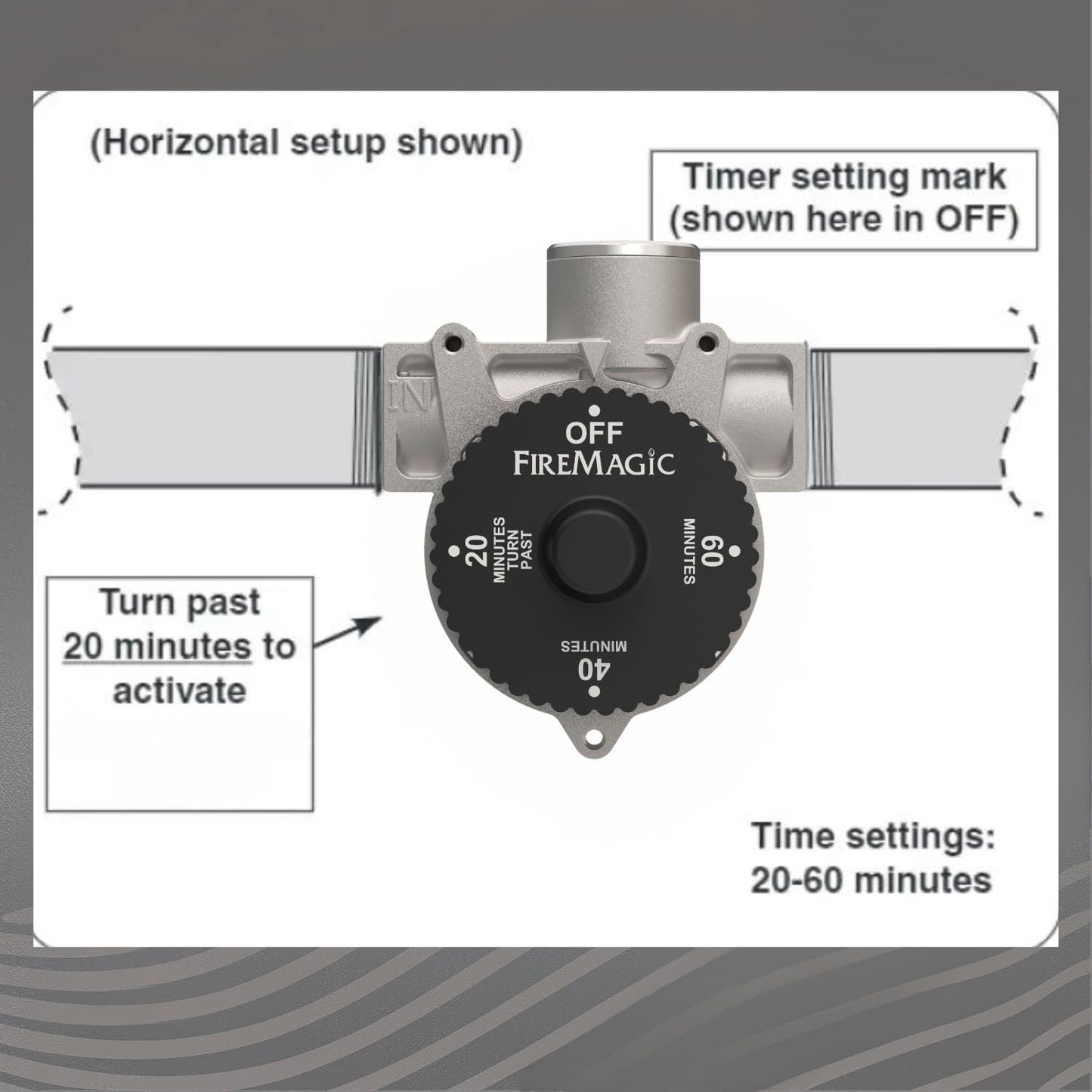 Fire Magic 1-Hour Shutoff Timer, 100,000 BTU Natural/Propane Gas Timer, Accommodates 1/2" NPT Piping, SKU 3092D
