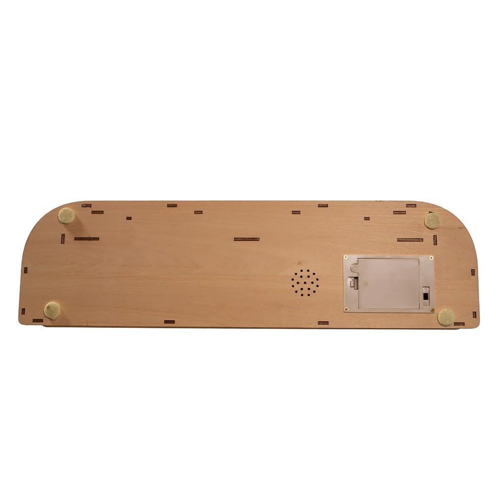 Kurt Adler 14.17-Inch Wooden Battery Operated Light-Up Musical Santa Christmas Village