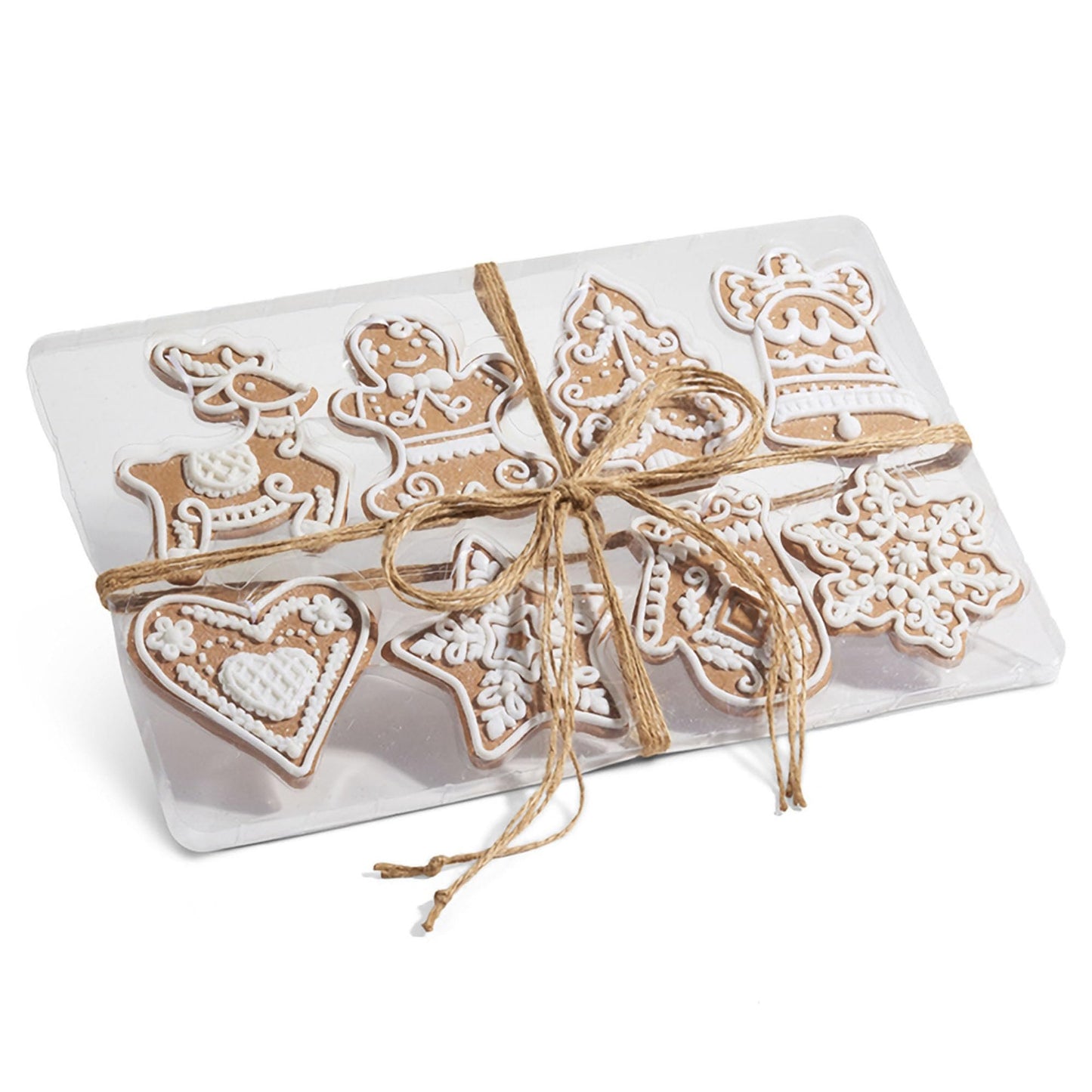 Raz Imports 2024 Gingerbread Lane 4.75"" Box Of 8 Gingerbread Ornaments, 4416141