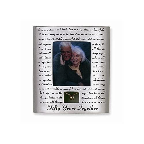 Roman Giftware Inc., Wedding & Anniversary, 7" H 50TH Anniversary Frame,Religious, Inspirational, Durable (1x6x7)