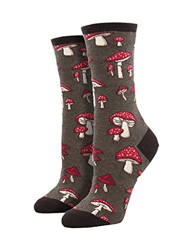 Socksmith Pretty Fly For A Fungi Brown Heather 9-11 (Women's Shoe Sizes 5-10.5)
