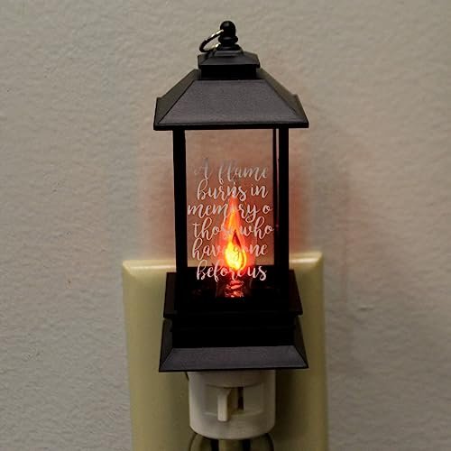 Roman Giftware Inc., Night Light Collection, 6.25" H Memorial Lantern Night,Religious, Inspirational, Durable (6x4x2)