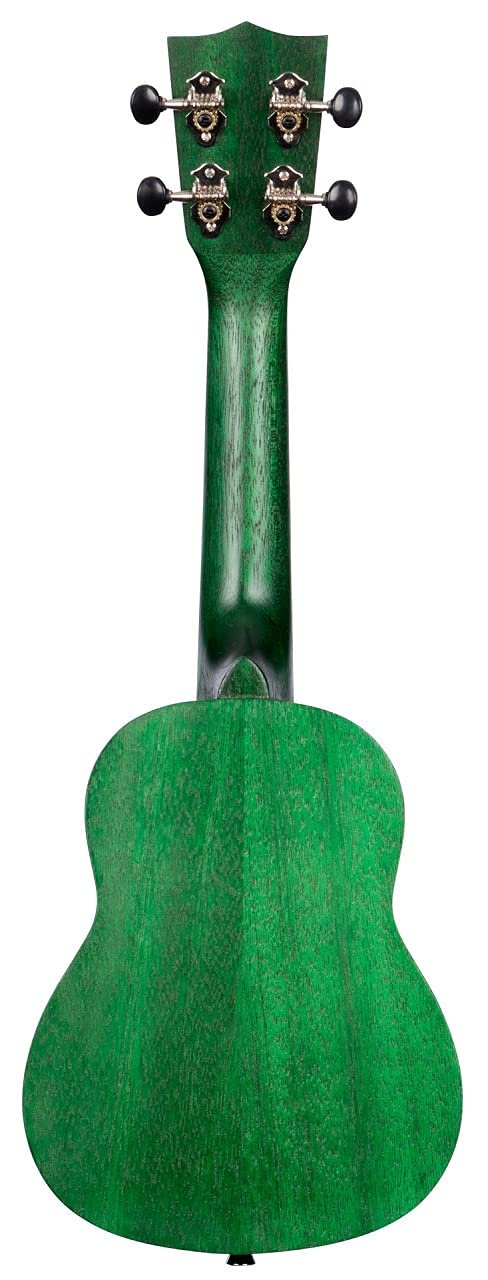 Kala Brand Music Co. Watercolor Meranti Collection, 4-String Ukulele, Right, Green, Soprano (KA-MRT-GRN-S)