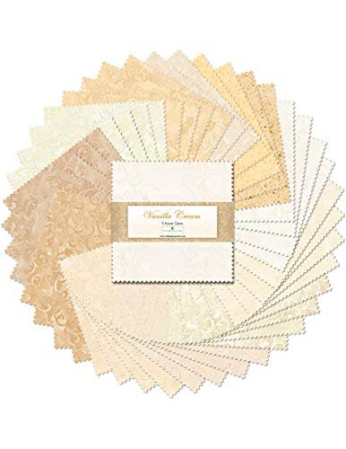 Wilmington Prints Vanilla Cream - 5 Karat Gems. 42 Pieces