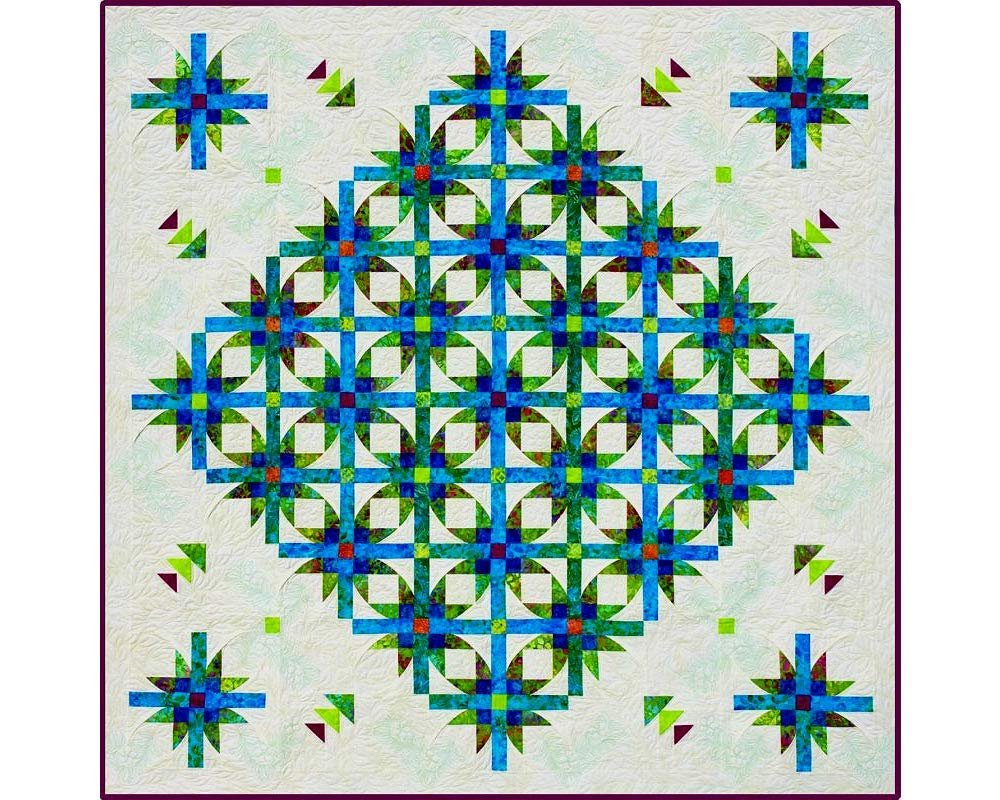 Southwind Designs Mexican Star Dance Dimensional Quilt Pattern SWD-223-MS - 80'' x 80'' or 65'' x 80'' - Quilt Pattern for Adults - Home Sewing and Quilting Projects