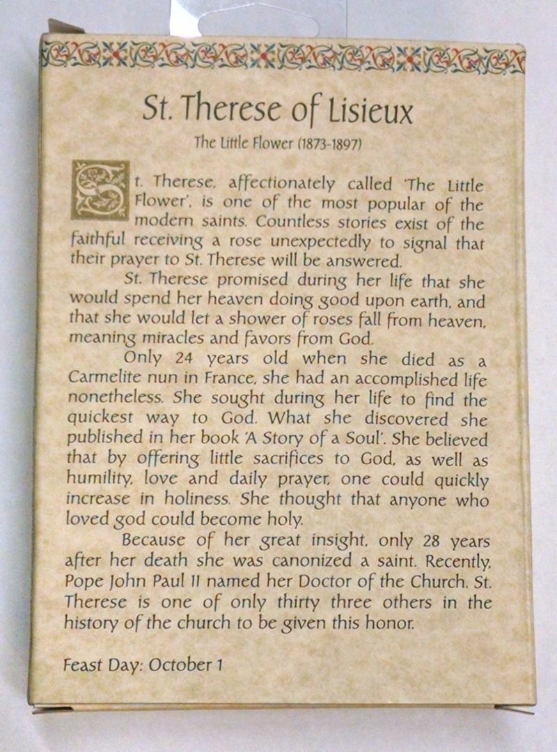 Roman Giftware Inc., Patrons & Protectors, 4" H ST Therese of LISIEUX,Religious, Inspirational, Durable (1x1x4)