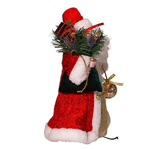 Kurt Adler 12-Inch CUL Fiber Optic LED Santa Treetop