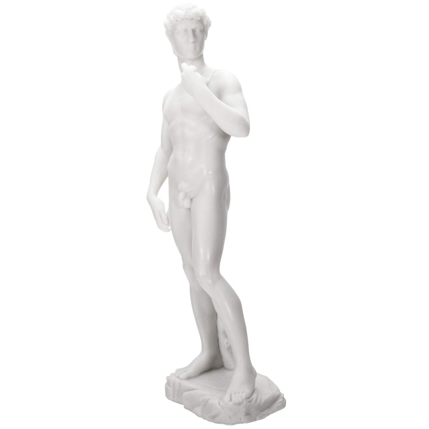 Michelangelo`s `David` Statue Marble White Finish