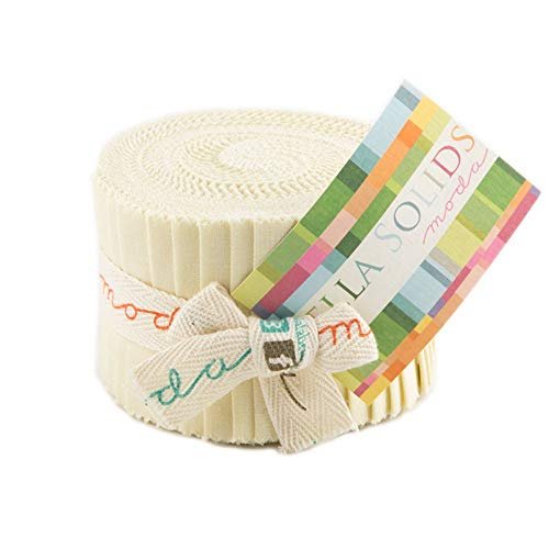 Bella Solids Fig Tree Cream Jr Jelly Roll (9900JJR 67) by Moda House Designer for Moda