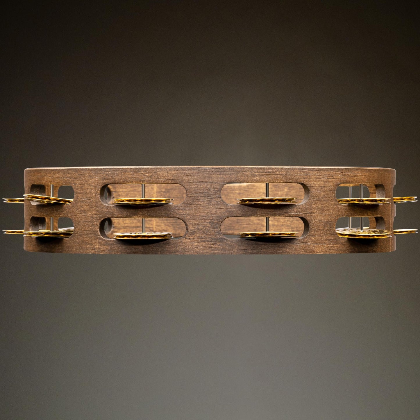 Meinl Percussion TA1V-WB 10-Inch Vintage Wood Tambourine with Single Row Hammered Brass Jingles