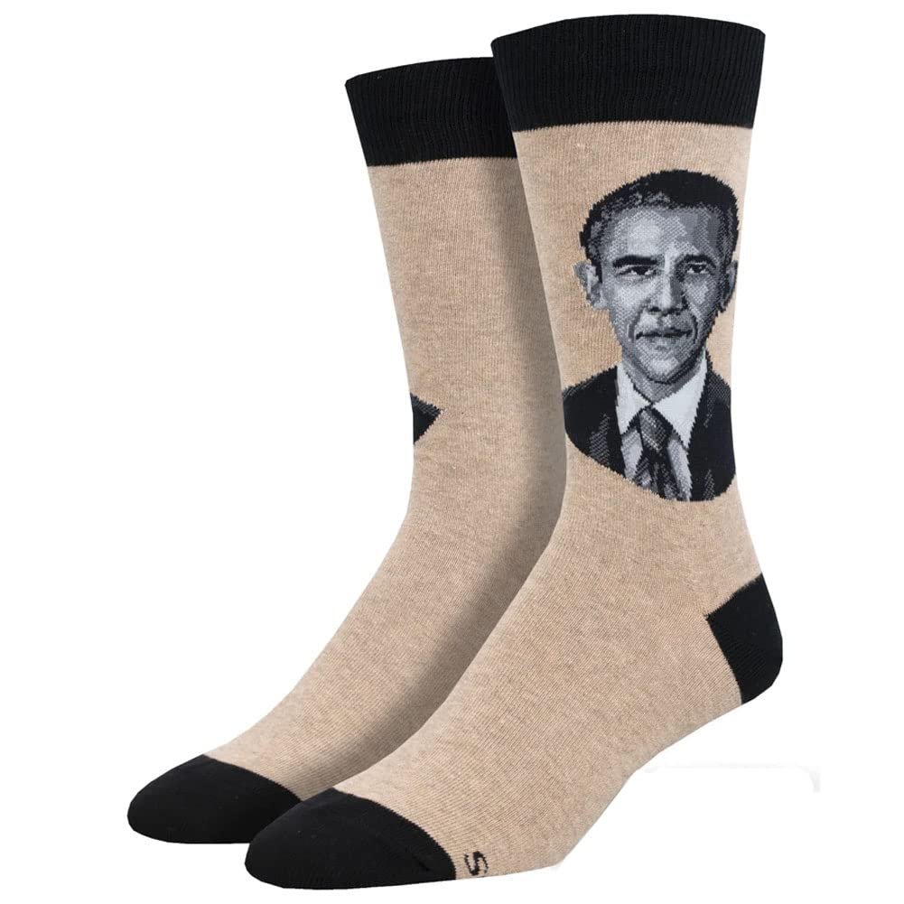 Socksmith President Obama Hemp Heather 10-13 (Men's Shoe Size 7-12.5)