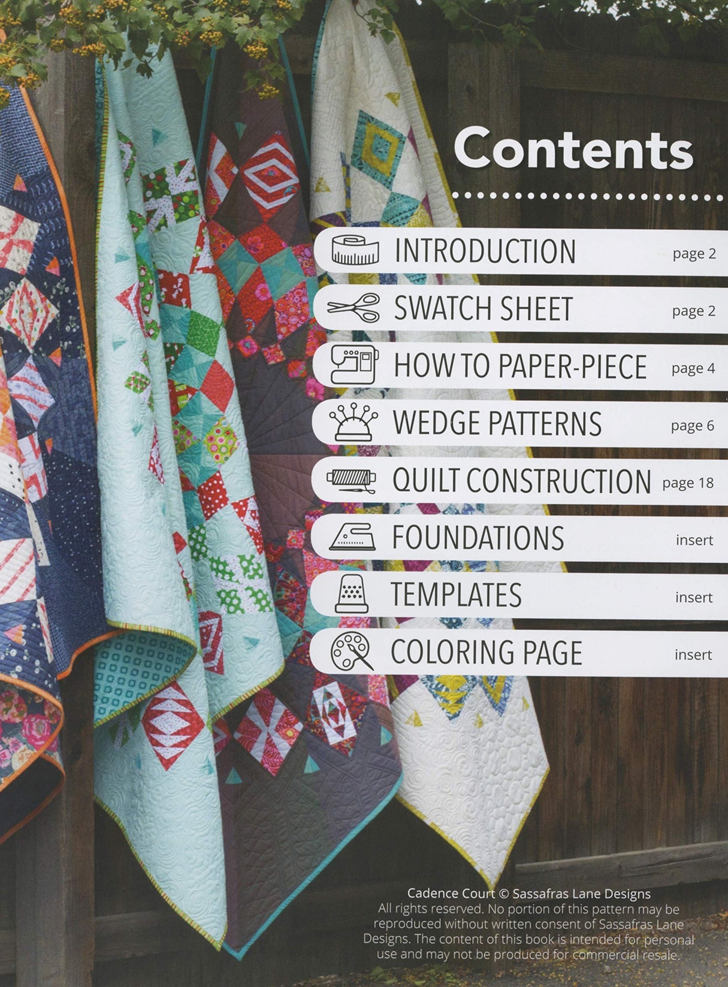 Cadence Court Quilt Pattern by Sassafras Lane Designs SASSLN #0060