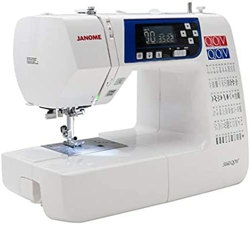 Janome 3160QOV Quilts of Valor Full-Size Quilting Sewing Machine with 60 Built-In Stitches, 6 One-Step Buttonholes, and Backlit LCD Screen (White)