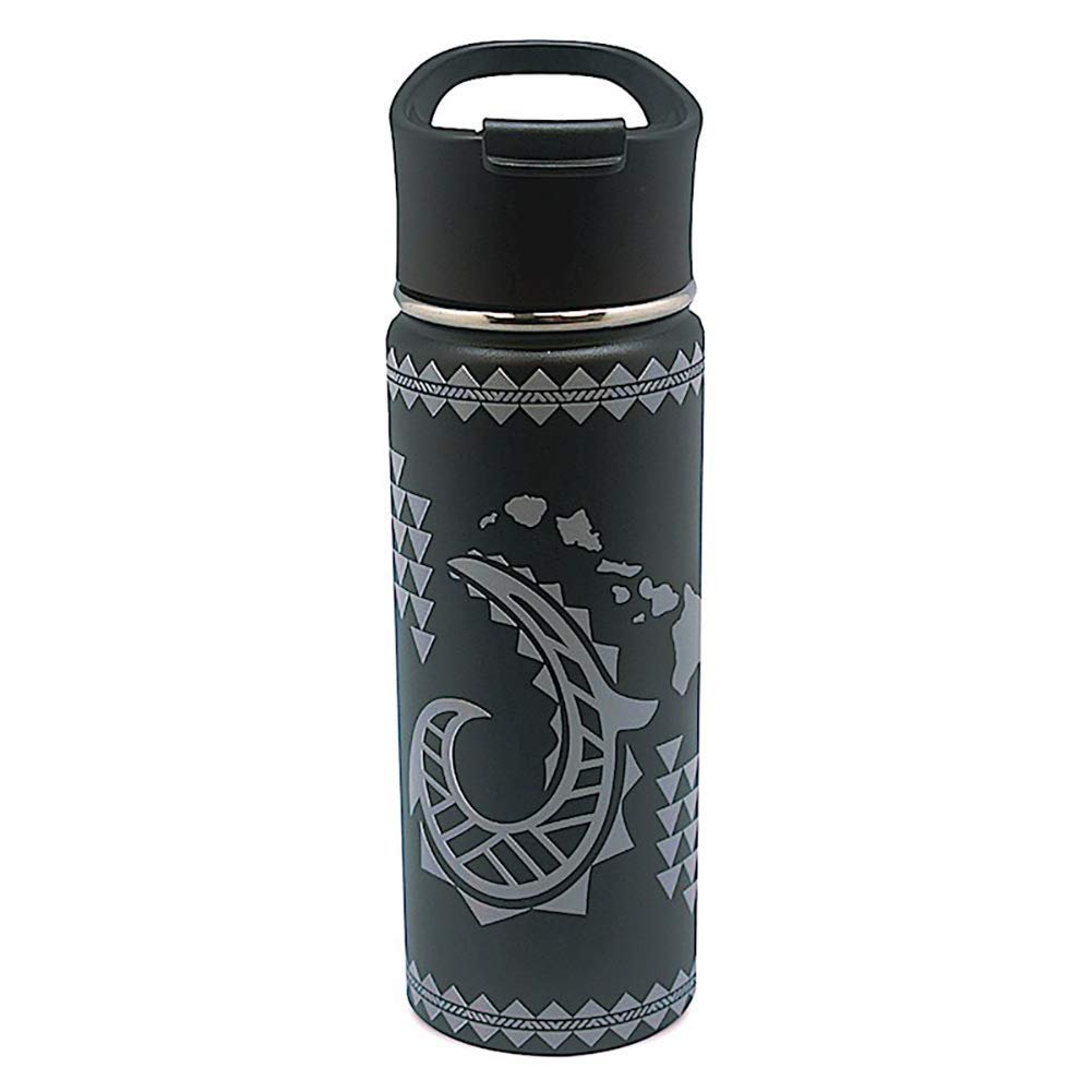 Welcome to the Islands Island Heritage Hawaii Style Insulated Flask Tumbler Tribal Hook Black 550ml 207.85in Stainless Steel Double Walled Vacuum Insulated Flask