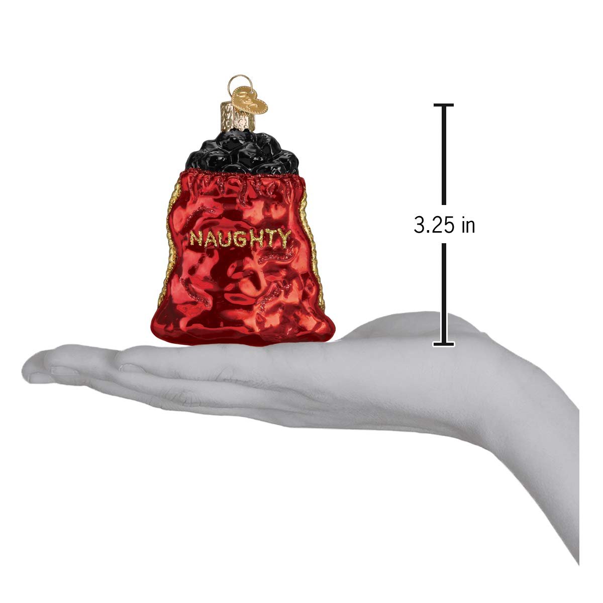 Old World Christmas Bag of Coal Ornament, Multi