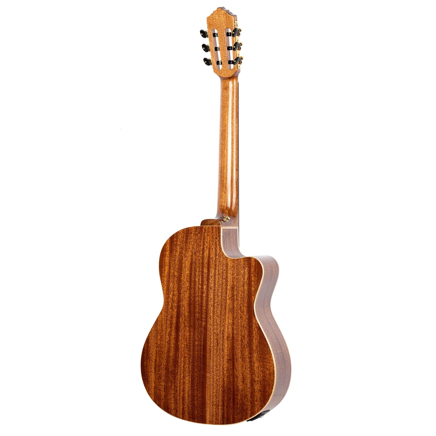 Ortega Guitars 6 String Performer Series Left-Handed Solid Top Thinline Crossover Acoustic-Electric Nylon Classical Guitar w/Bag, (RCE138-T4-L)