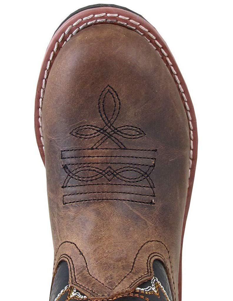 Smoky Children's Kid's Buffalo Brown and Black Leather Western Cowboy Boot