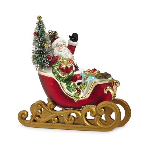 RAZ Imports EC Sleigh Ride Ornament, 5.25-inch Height, Gift, Home Décor, Christmas