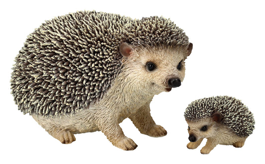 Pacific Trading Mother and Baby Hedgehog Figurine 17 Inch Multicolor