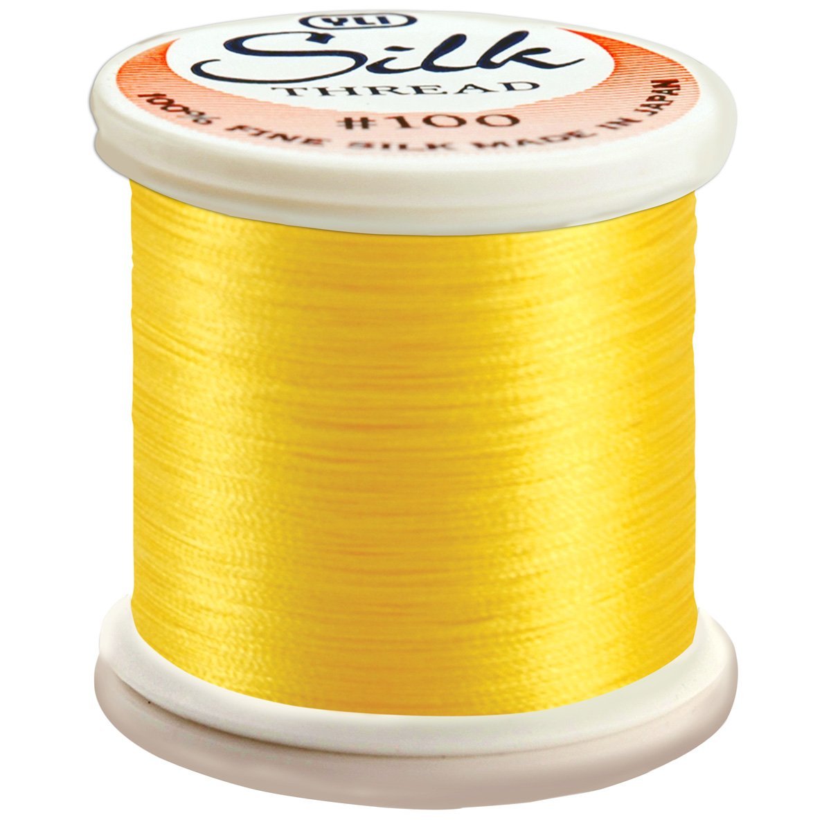 YLI 100 wt. Silk Thread - 100% Japanese Silk Ultra-fine & Smooth 200 yd Spool - Designed for Quilting and Sewing (Yellow)