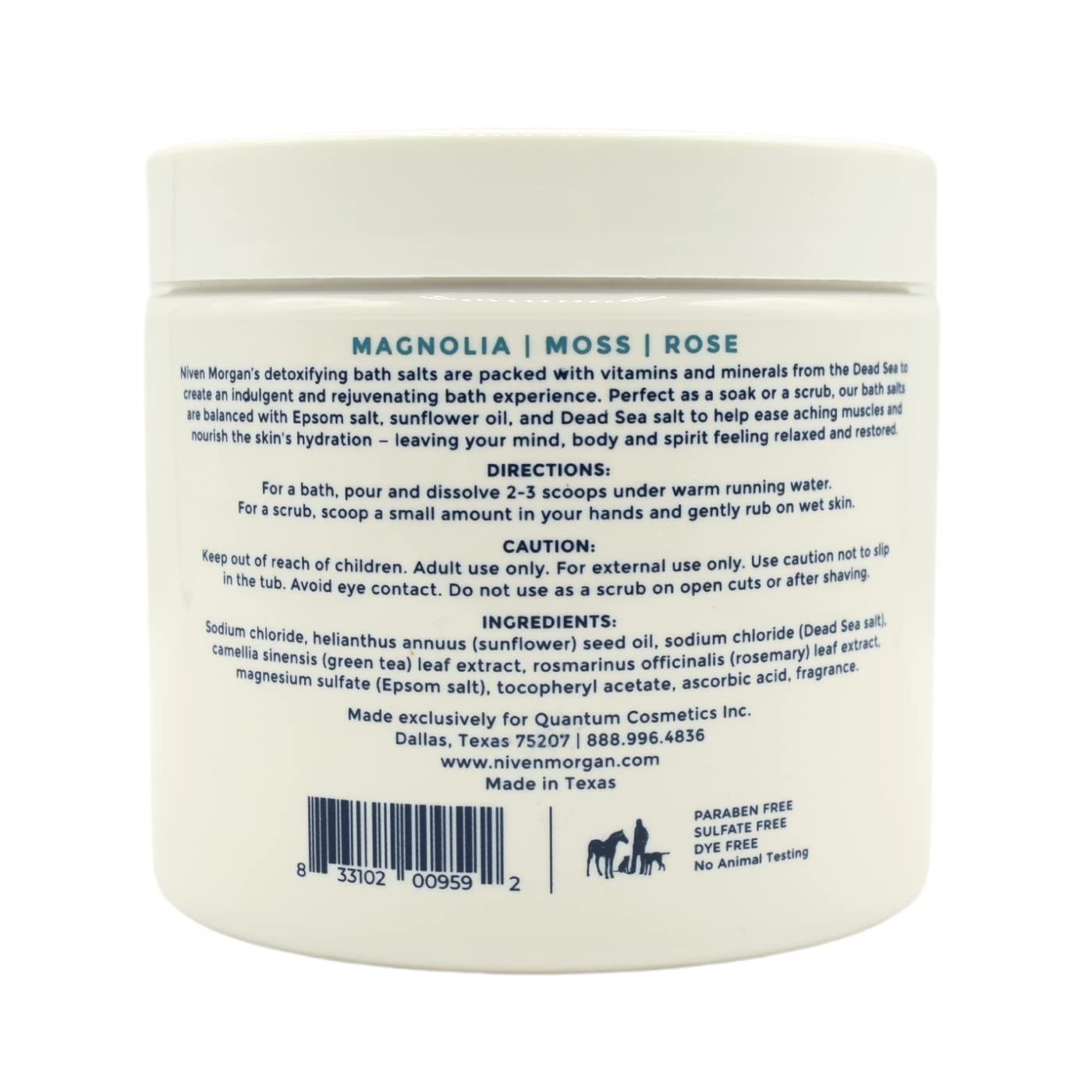 Niven Morgan Jean Baptiste 1717 Bath Salt and Mineral Scrub 18oz. 514g