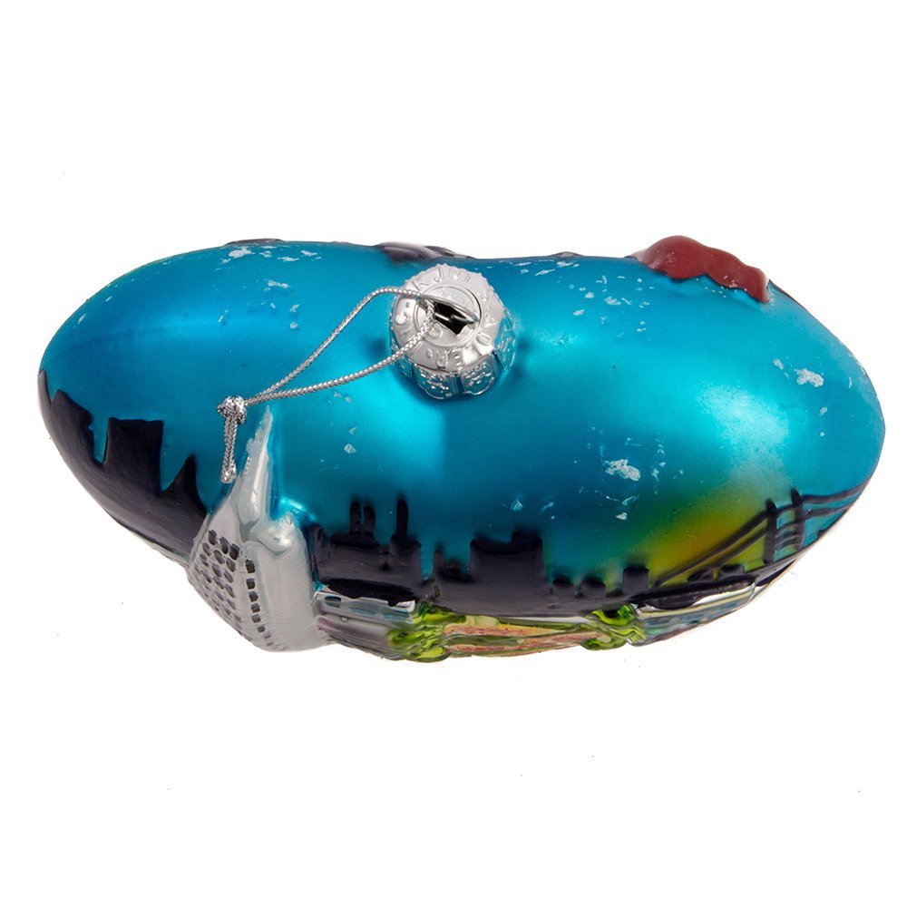 Kurt Adler 4" San Francisco Glass Heart Cityscape Ornament