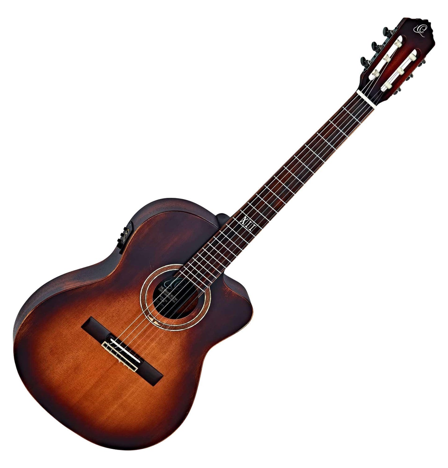 Ortega Guitars 6 String Private Room Distressed Suite Solid Top Slim Neck Acoustic-Electric Nylon Classical Guitar w/Bag, Right (DSSUITE-C/E)