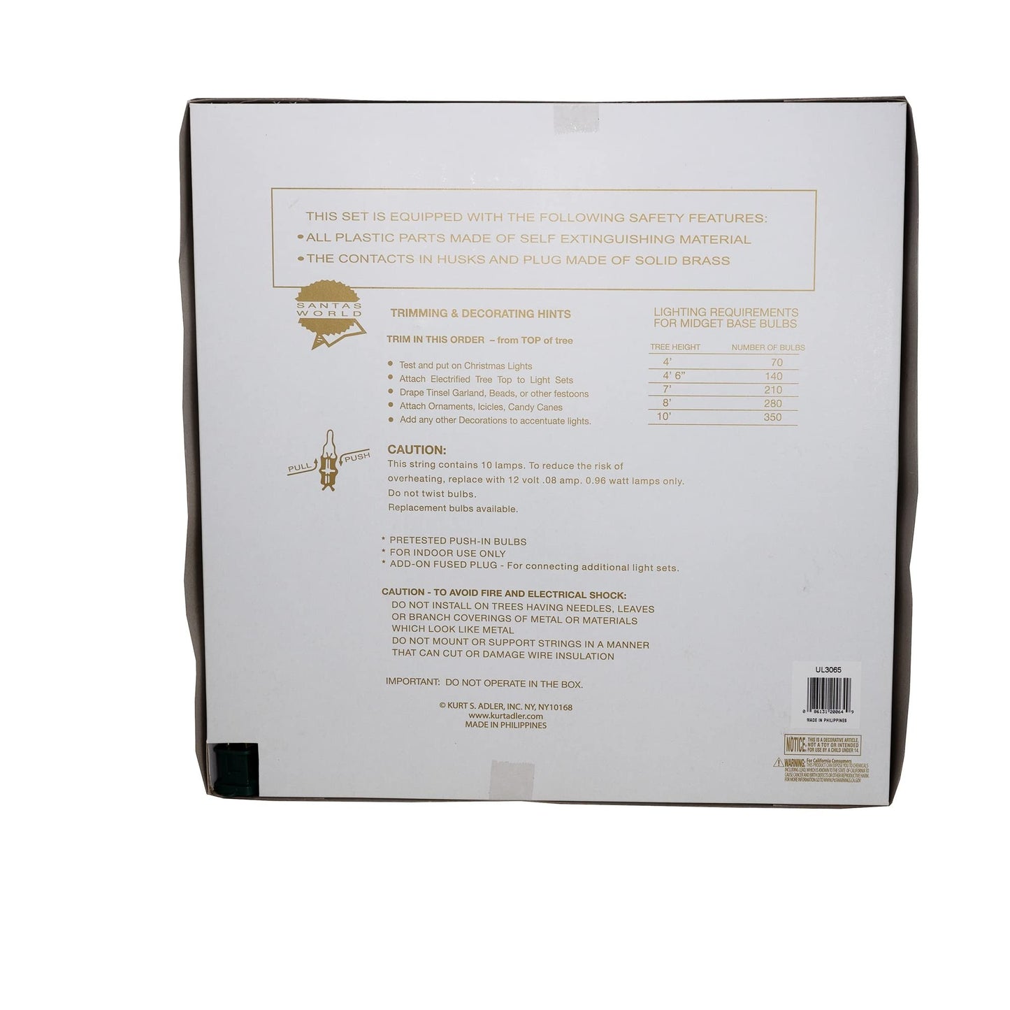 Kurt Adler 14" 7-Point Natural Capiz Star Lighted Treetop