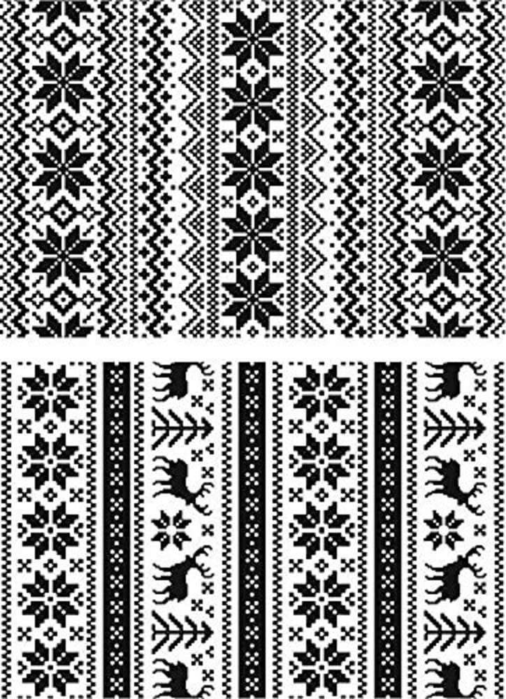 Stampers Anonymous Tim Holtz Cling Rubber Stamp Set, 7 by 8.5, Inch, Holiday Knits