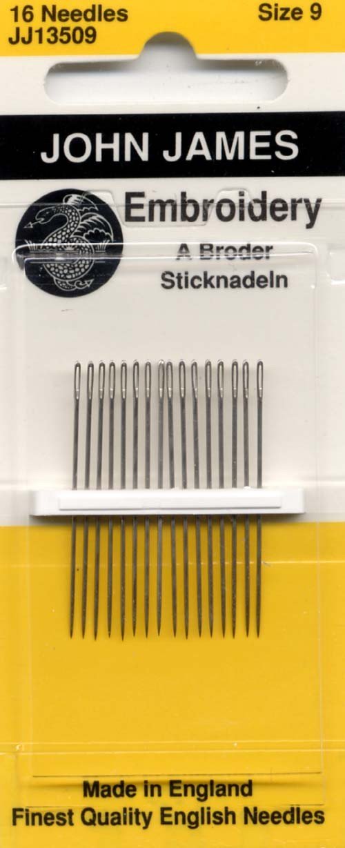 Colonial Needle John James Embroidery/Crewel Needles, Size 9