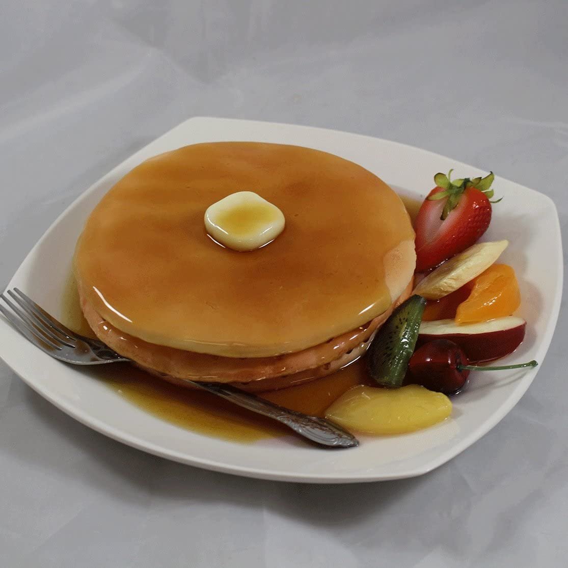 Just Dough It Fake Plate of Pancakes with Fruit