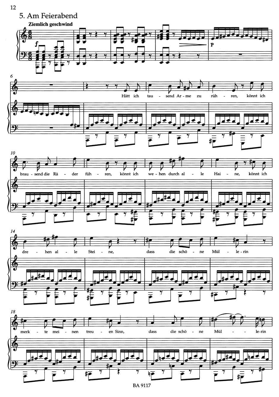 Schubert: Die schöne Müllerin, D 795, Op. 25 (High Voice)