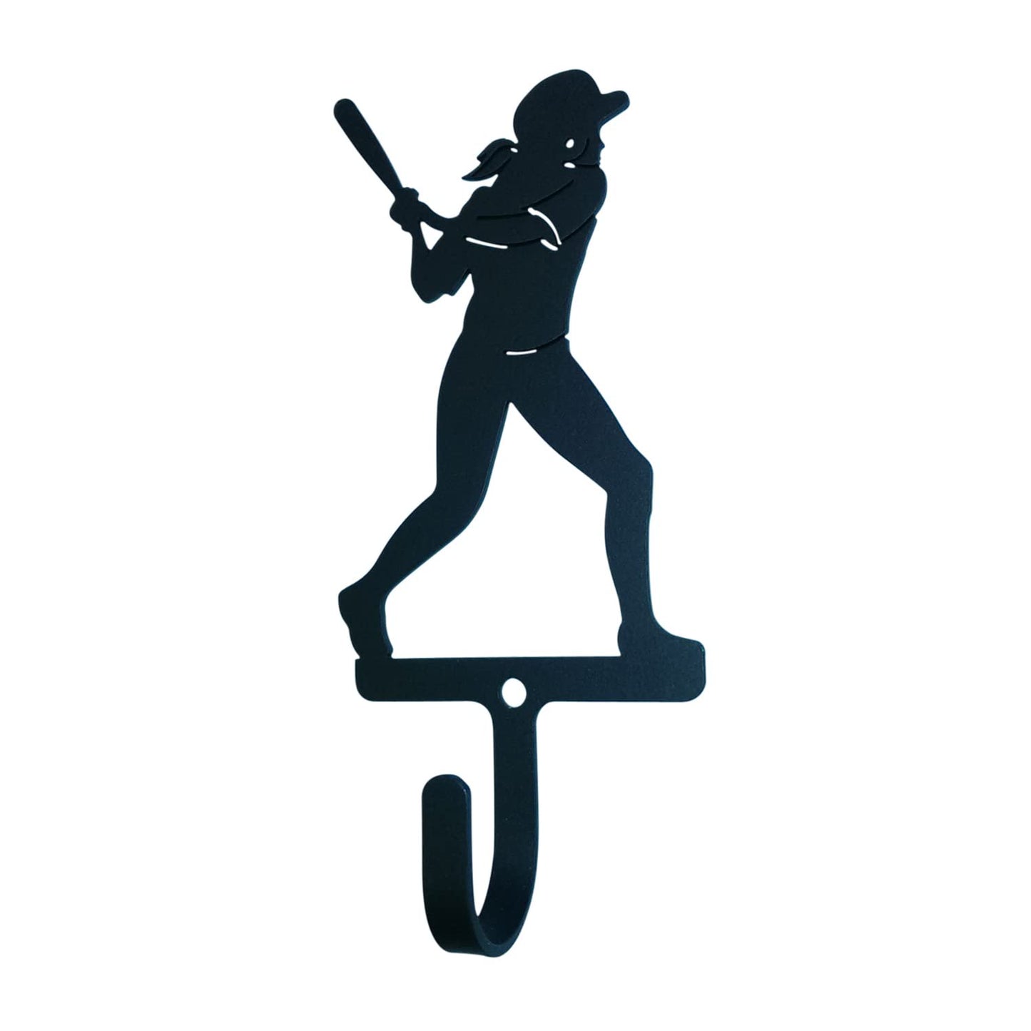 5.75 Inch Softball Woman/Girl Wall Hook Small