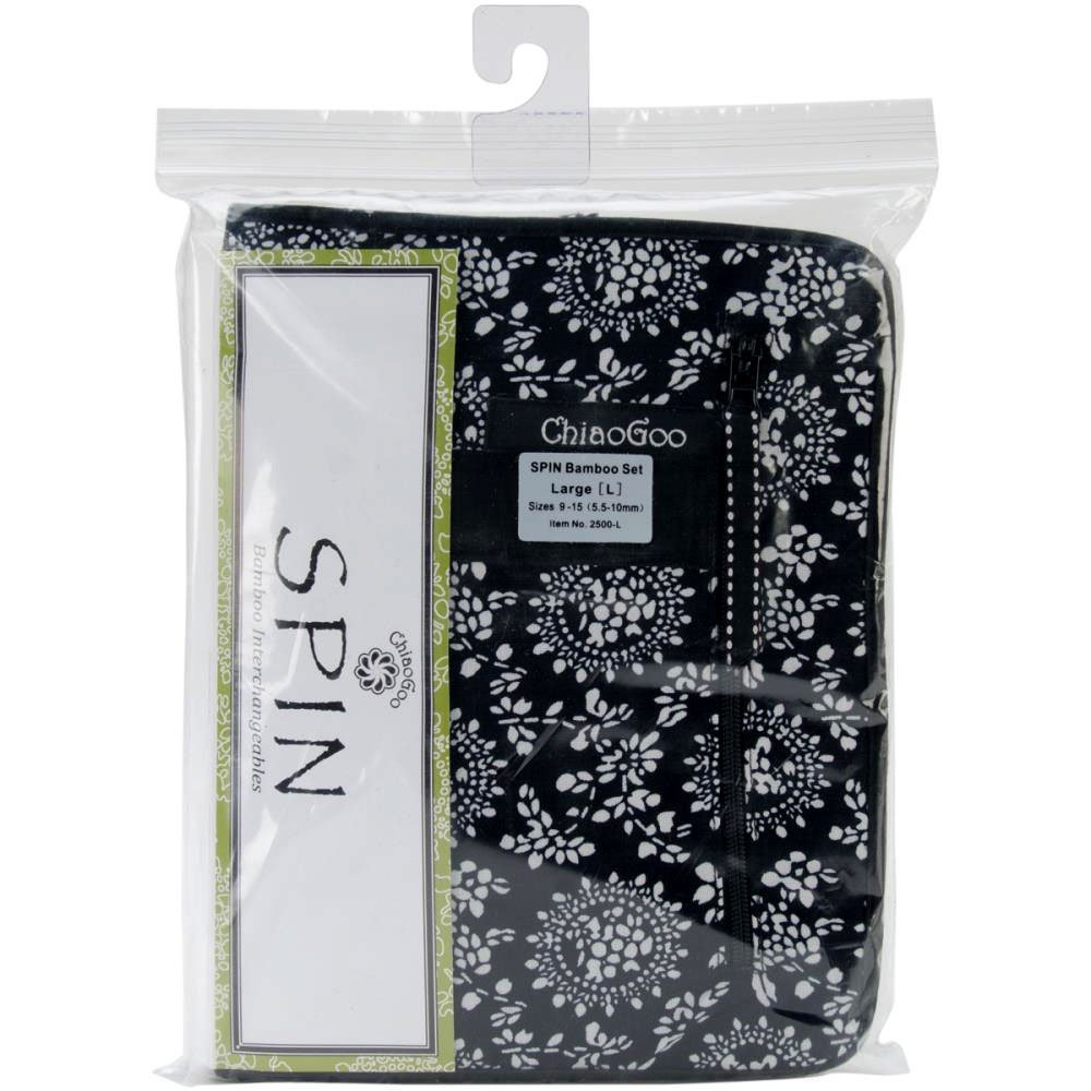 ChiaoGoo Spin Interchangeable Knitting Needle Set Large Needles: Size US 9 (5.5mm) - Size US 15 (10mm) 2500-L