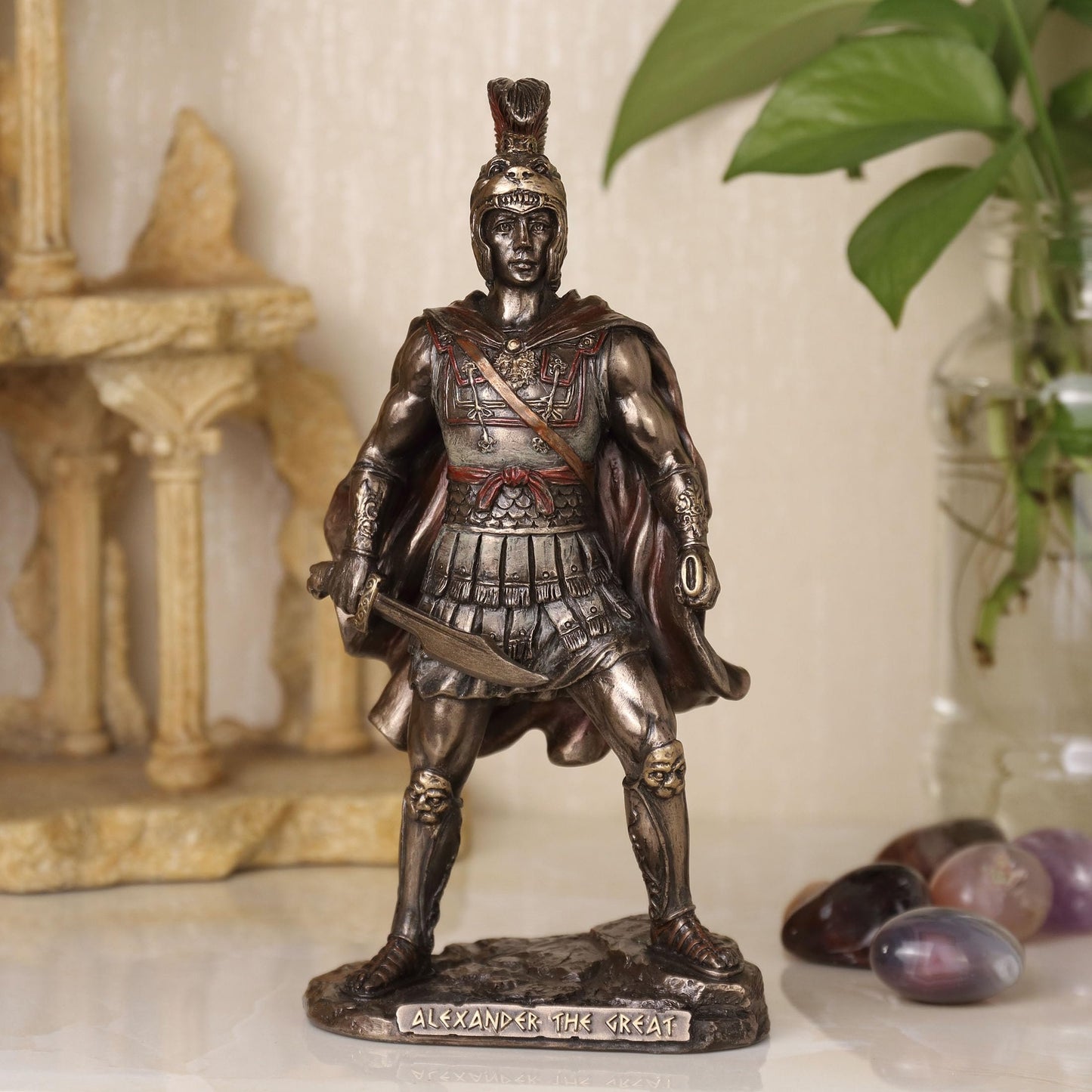 Veronese Design 6 7/8 Inch Alexander The Great King of Macedonia Resin Sculpture Bronze Finish
