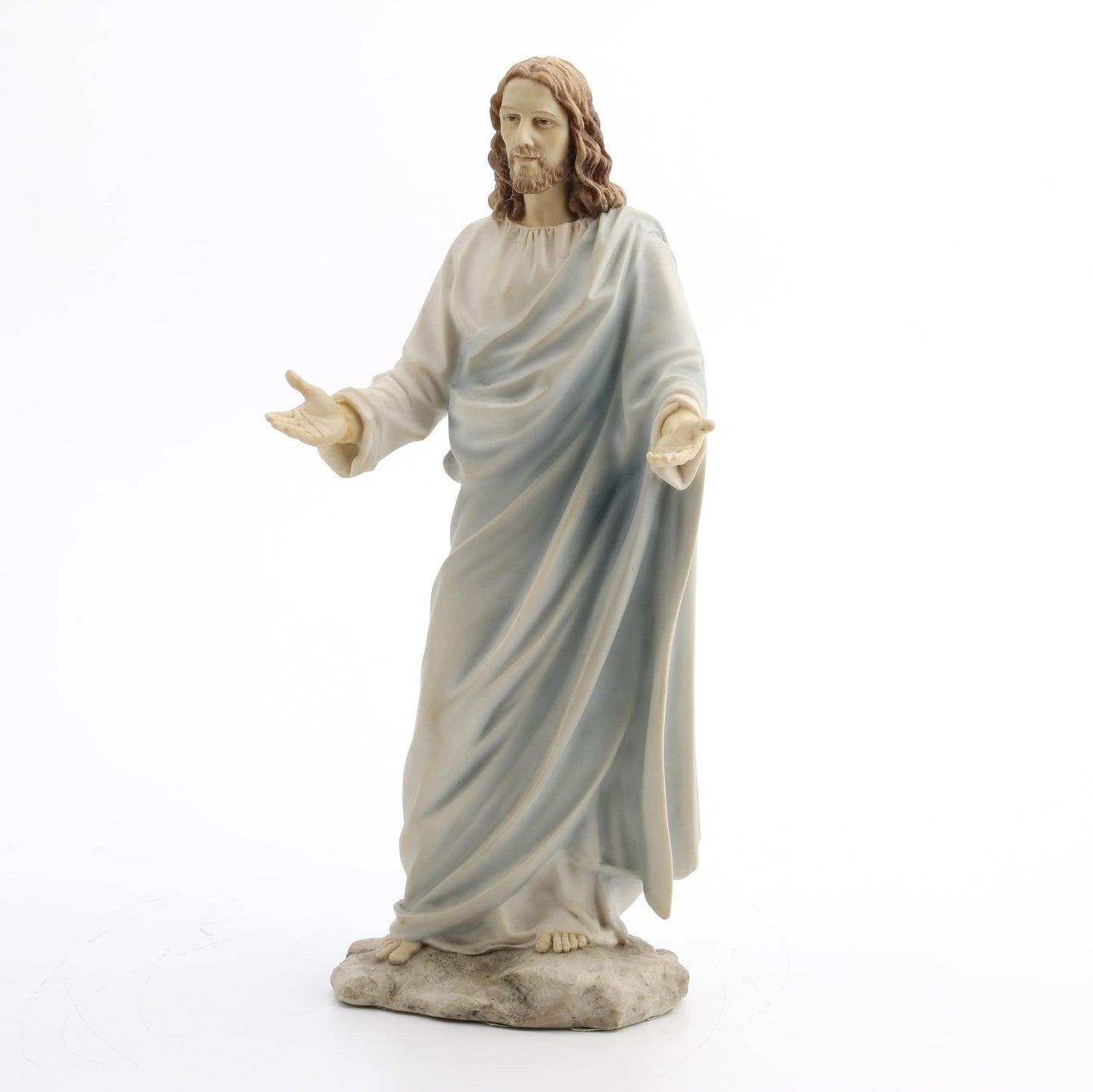 11.75 Inch Jesus with Open Arms Decorative Statue Figurine, White