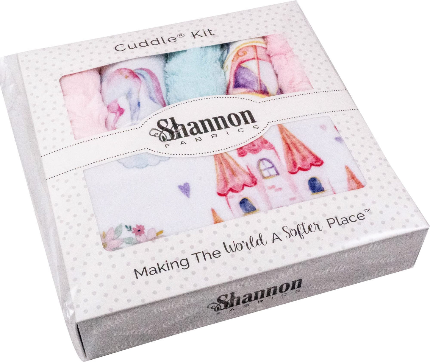 Keepsake Quilting - Bambino Enchanted Dream - Princess Quilt Kit - 100% Polyester Minky Soft - Whimsical Fantasy Cartoon - Pink - 28" x 37" - Machine Washable